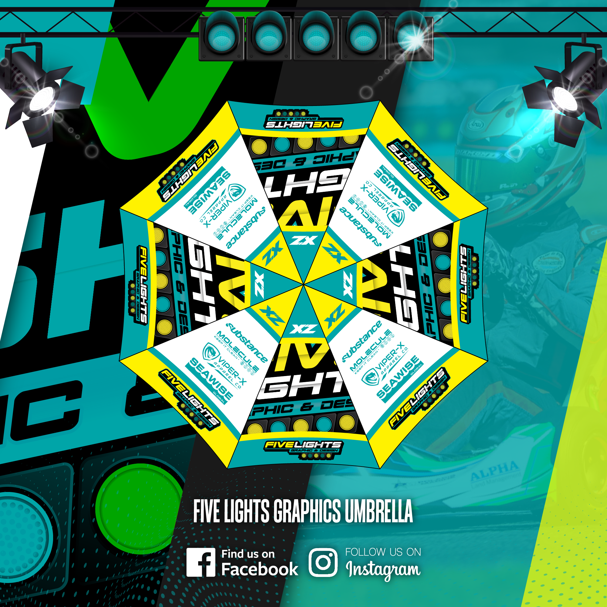 OFFICIAL FIVE LIGHTS EVENT UMBRELLA – Five Lights Graphics