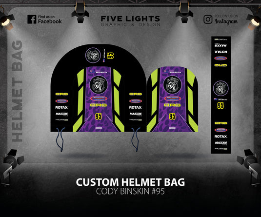 Custom Soft Touch Helmet Bags