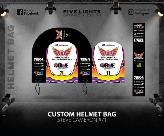 Custom Soft Touch Helmet Bags