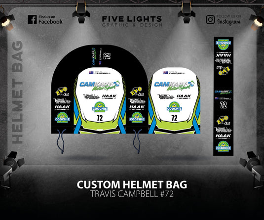 Custom Soft Touch Helmet Bags