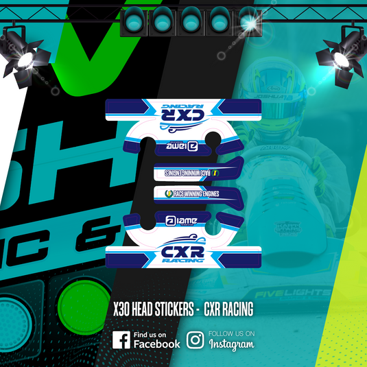 X30 HEAD STICKER - CXR RACING