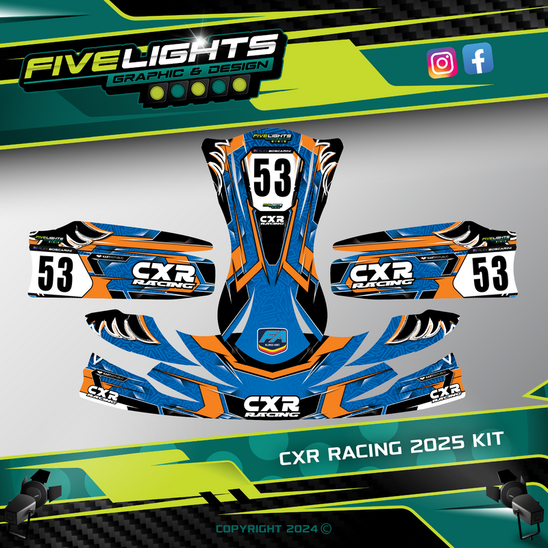 Load image into Gallery viewer, CXR RACING 2025 CHROME TEAM STICKER KITS
