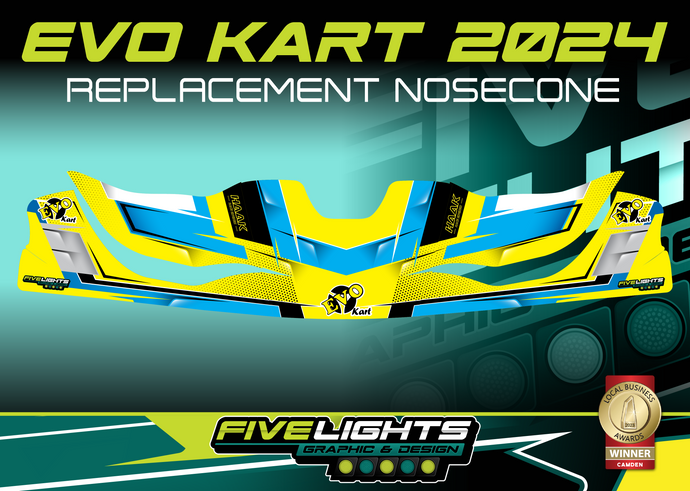 EVO KART AUSTRALIA - EVO KART 2024 REPLACEMENT KG508 NOSE CONE STICKERS