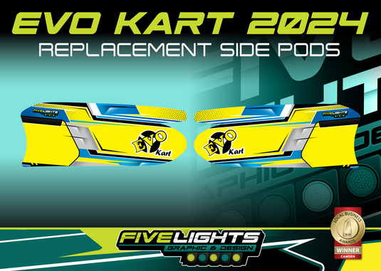 EVO KART AUSTRALIA - EVO KART 2024 REPLACEMENT KG508 SIDE POD STICKERS