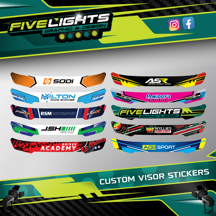 CUSTOM VISOR STICKERS