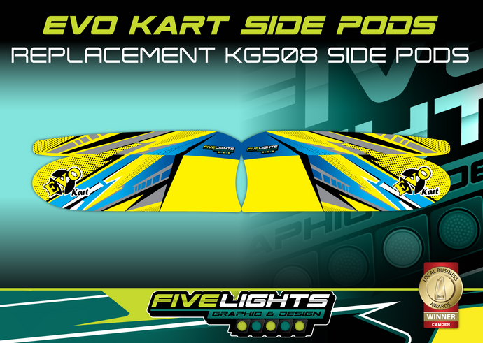 EVO KART AUSTRALIA - REPLACEMENT KG508 SIDE POD STICKERS