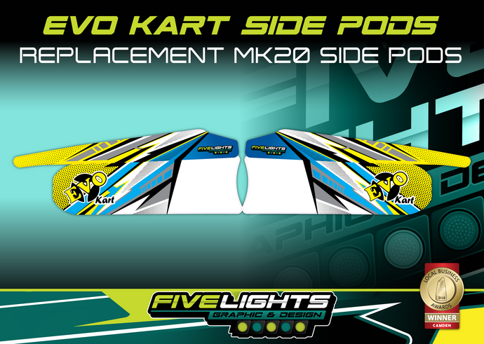 EVO KART AUSTRALIA - REPLACEMENT MK20 SIDE POD STICKERS