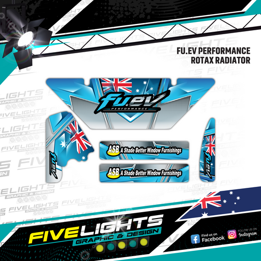Custom Rotax Evo Max Radiator stickers