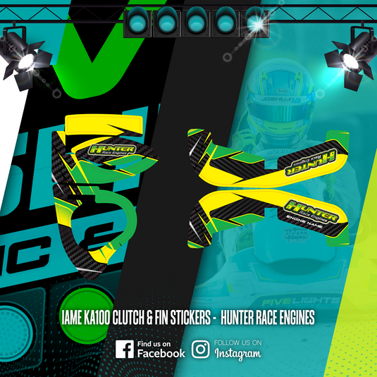 KA100 CLUTCH & FIN STICKERS - HUNTER RACE ENGINES