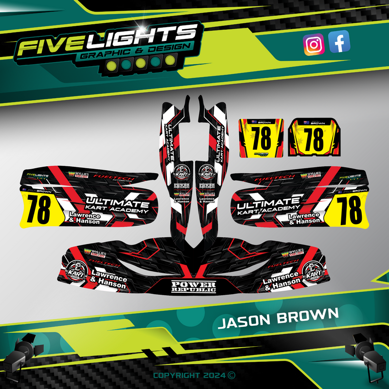 Custom Kart Sticker Kits – Five Lights Graphics