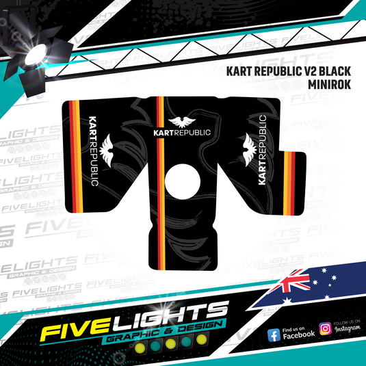 Kart Republic MiniRok Replica Airbox Sticker (Black)