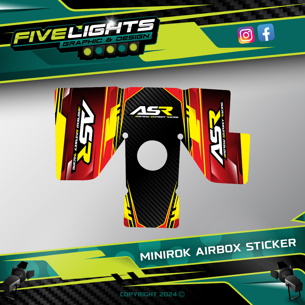 Custom MiniRok Airbox Sticker – Five Lights Graphics