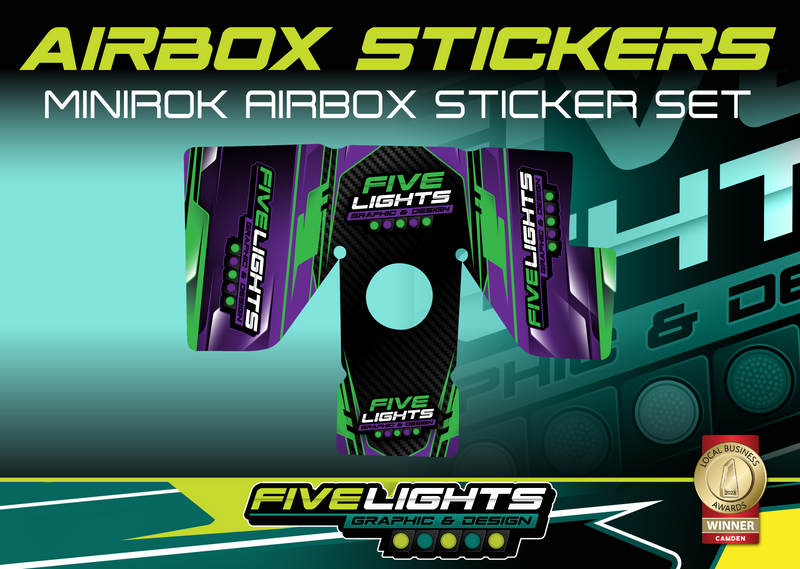 Load image into Gallery viewer, FIVE LIGHTS GRAPHICS- MINIROK AIRBOX STICKER SET
