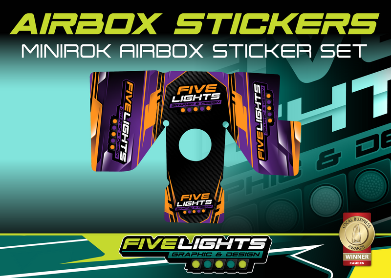 Load image into Gallery viewer, FIVE LIGHTS GRAPHICS- MINIROK AIRBOX STICKER SET
