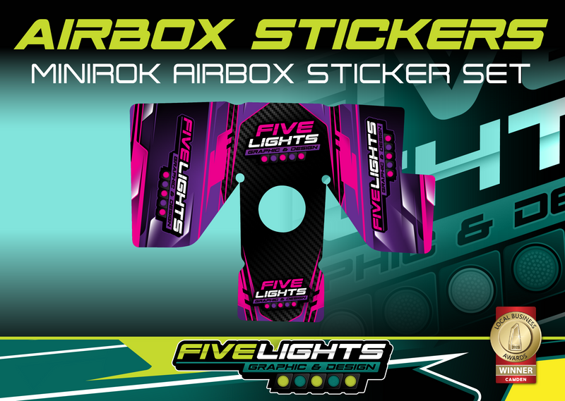 Load image into Gallery viewer, FIVE LIGHTS GRAPHICS- MINIROK AIRBOX STICKER SET
