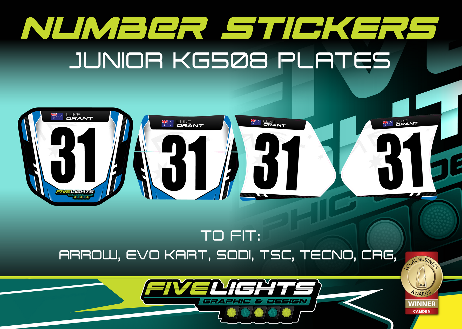 Custom Graphics Number Plate Custom Number Plates – Five Lights Graphics