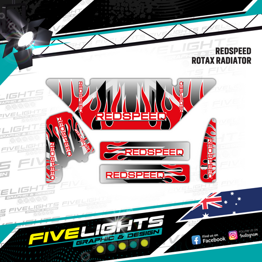 Custom Rotax Evo Max Radiator stickers