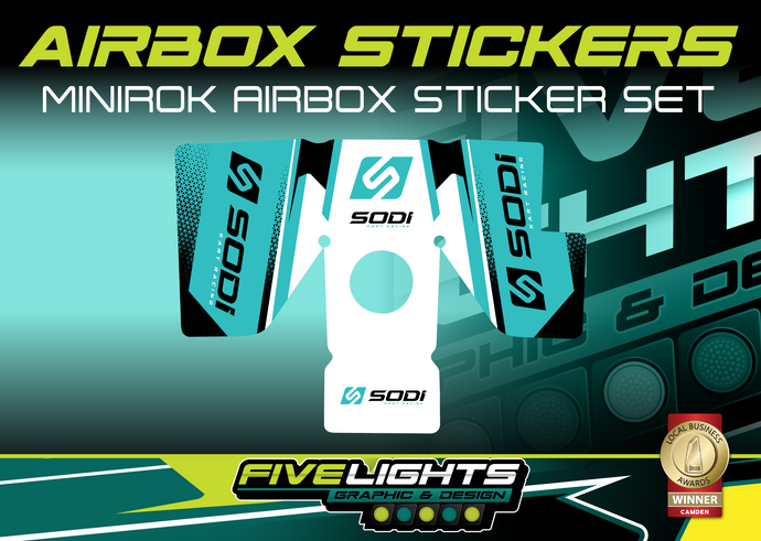 SODI KART AUSTRALIA - SODI MINIROK (TEAL) AIRBOX STICKER SET