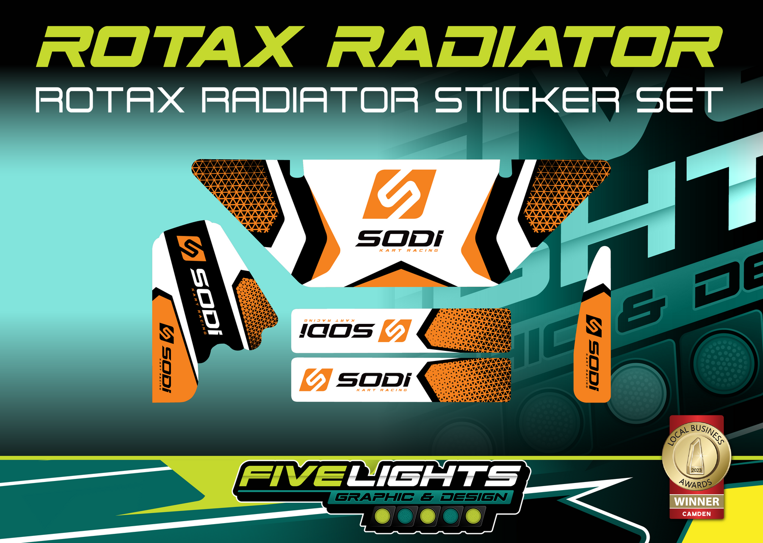 SODI KART AUSTRALIA - SODI ROTAX RADIATOR STICKER SET – Five Lights ...