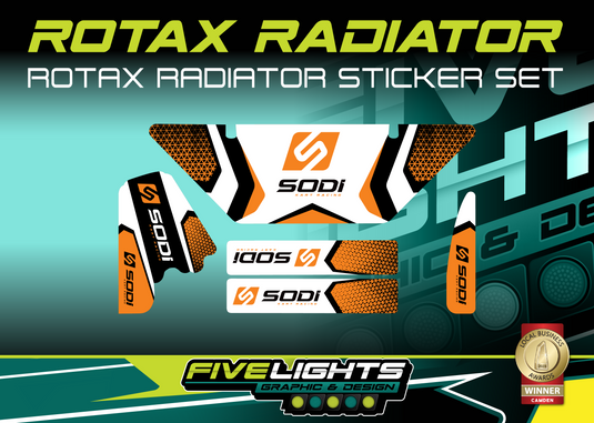 SODI KART AUSTRALIA - SODI ROTAX RADIATOR STICKER SET