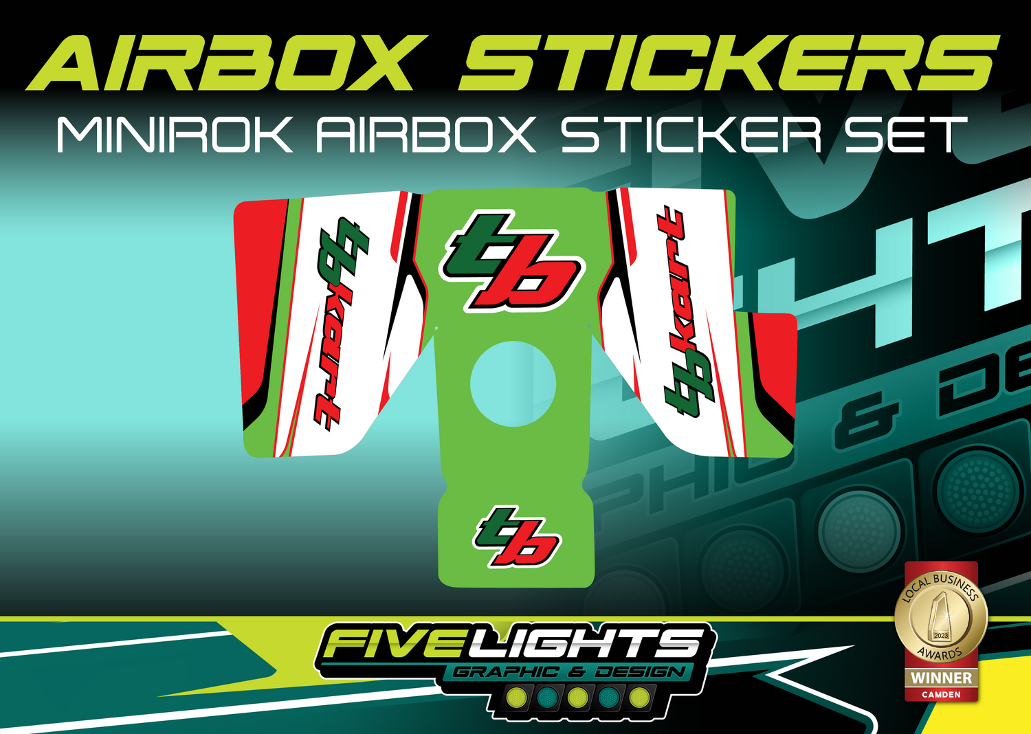 TB KART AUSTRALIA - TB KART MINIROK AIRBOX STICKER SET – Five Lights ...