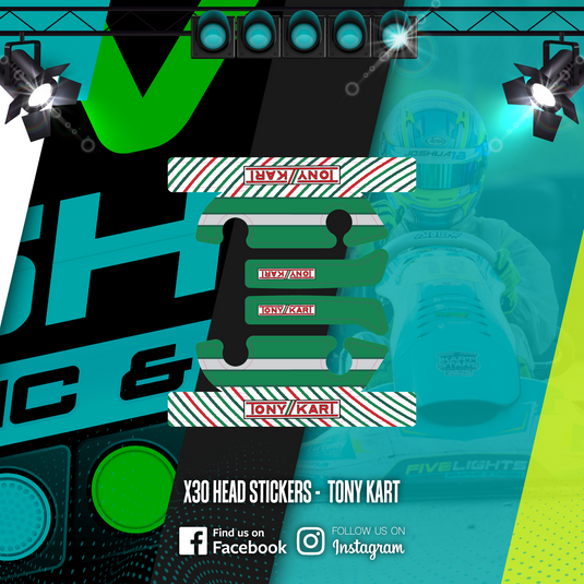 X30 HEAD STICKER - TONY KART