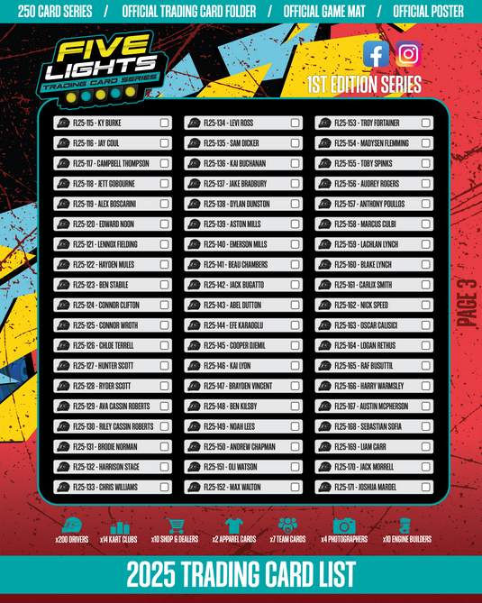 2025 OFFICIAL FIVE LIGHTS TRADING CARD SERIES