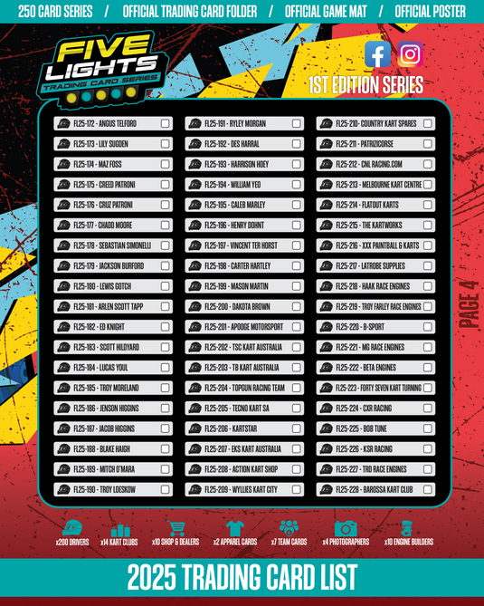 2025 OFFICIAL FIVE LIGHTS TRADING CARD SERIES