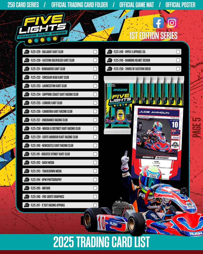 Load image into Gallery viewer, 2025 OFFICIAL FIVE LIGHTS TRADING CARD SERIES
