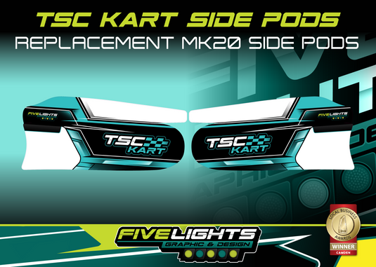 TSC KART AUSTRALIA - REPLACEMENT MK20 SIDE POD STICKERS