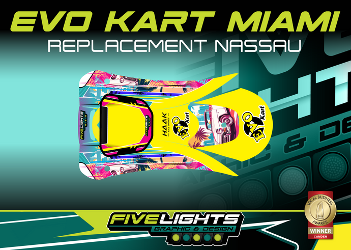 EVO KART AUSTRALIA - REPLACEMENT MIAMI KG508 NASSAU STICKERS