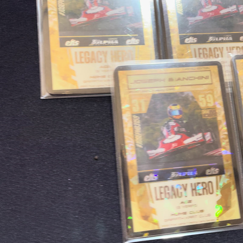 Load and play video in Gallery viewer, JOSEPH BIANCHINI GOLD LEGACY HERO CARD
