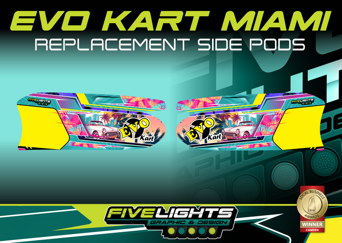 EVO KART AUSTRALIA - REPLACEMENT MIAMI KG508 SIDE POD STICKERS